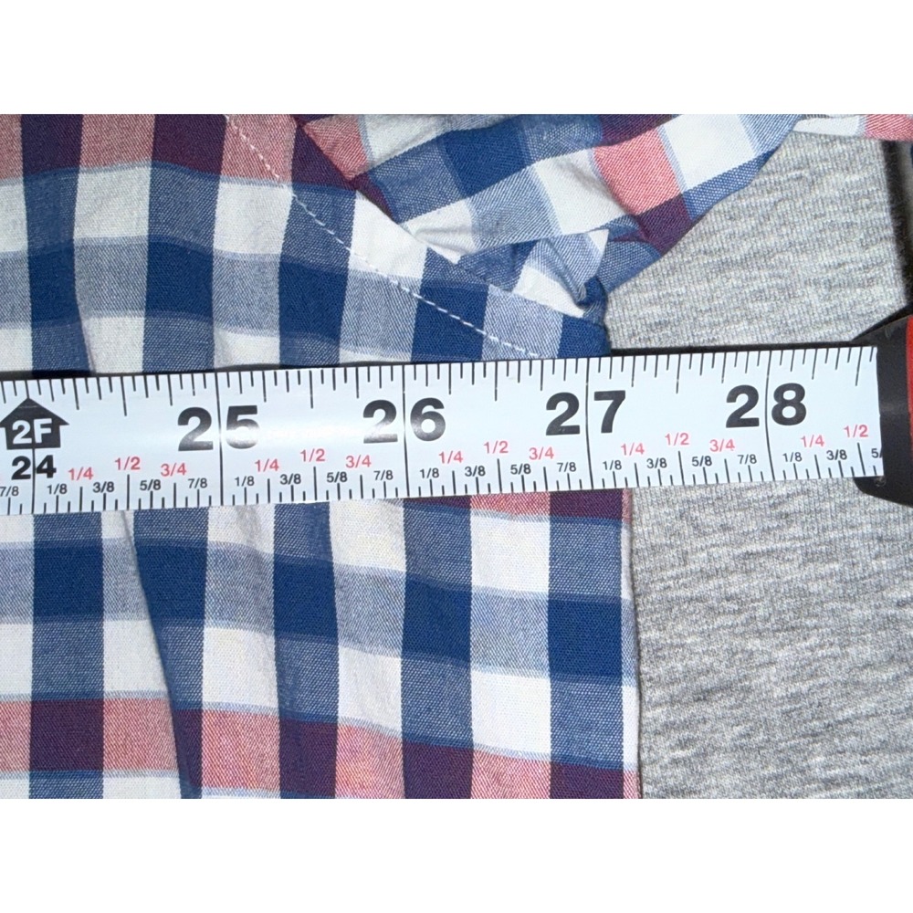 Brooks Brother Men Madison Fit Blue Red Gingham Button Down Shirt Size XL Preppy - Picture 5 of 7